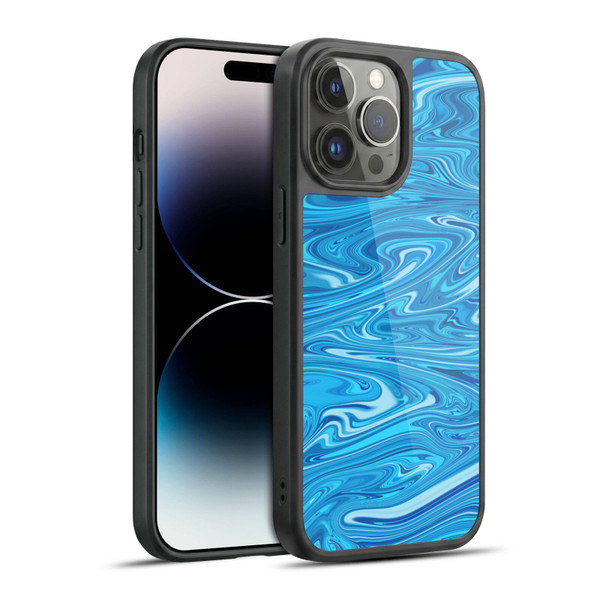 Suzan Lind Marble Light Blue Gel Armour Case For Apple iPhone 14 Pro Max