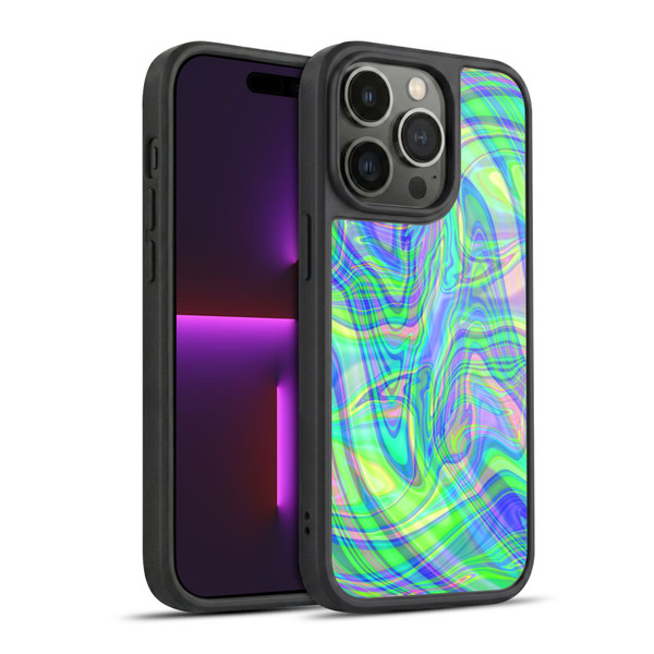 Suzan Lind Marble Green Purple Gel Armour Case For Apple iPhone 14 Pro