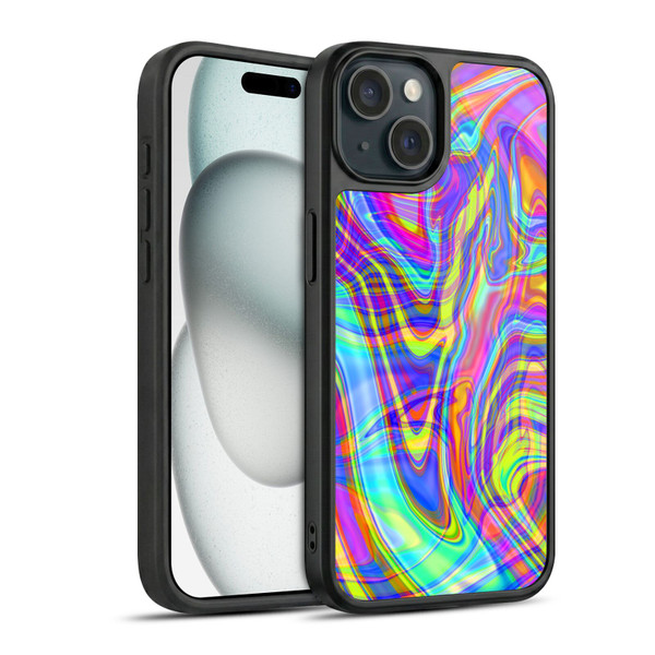 Suzan Lind Marble Illusion Rainbow Gel Armour Case For Apple iPhone 15