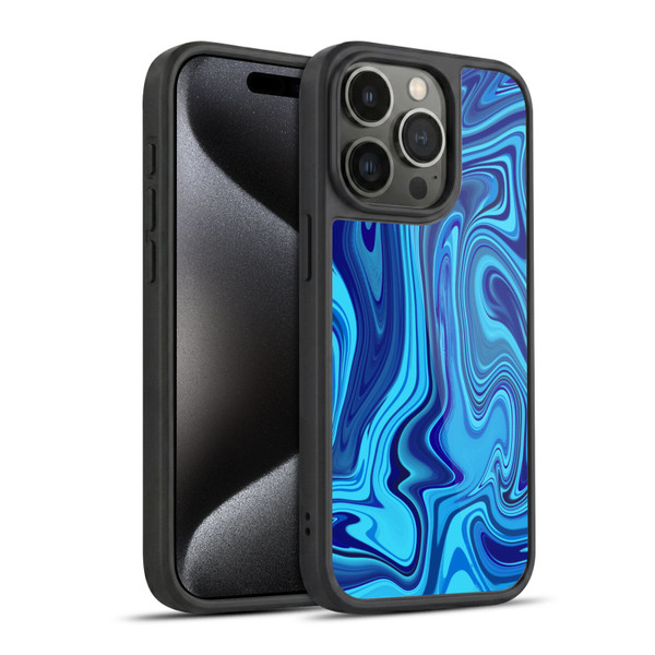Suzan Lind Marble Blue Gel Armour Case For Apple iPhone 15 Pro