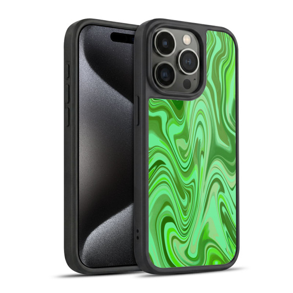 Suzan Lind Marble Light Green Gel Armour Case For Apple iPhone 15 Pro