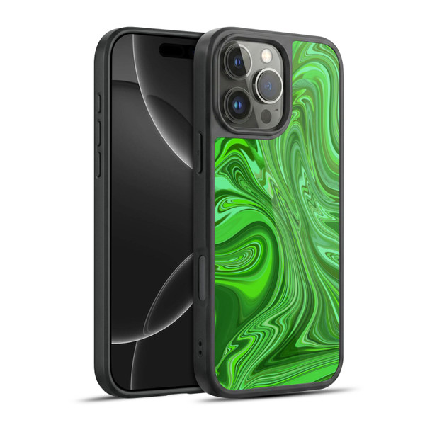 Suzan Lind Marble Emerald Green Gel Armour Case For Apple iPhone 16 Pro Max