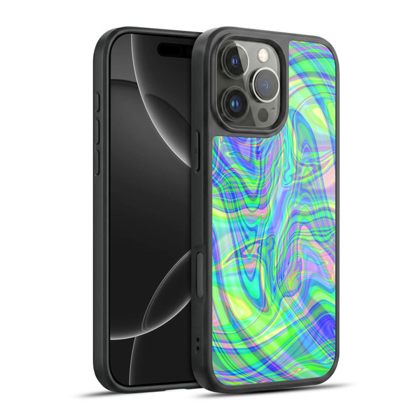Suzan Lind Marble Green Purple Gel Armour Case For Apple iPhone 16 Pro Max