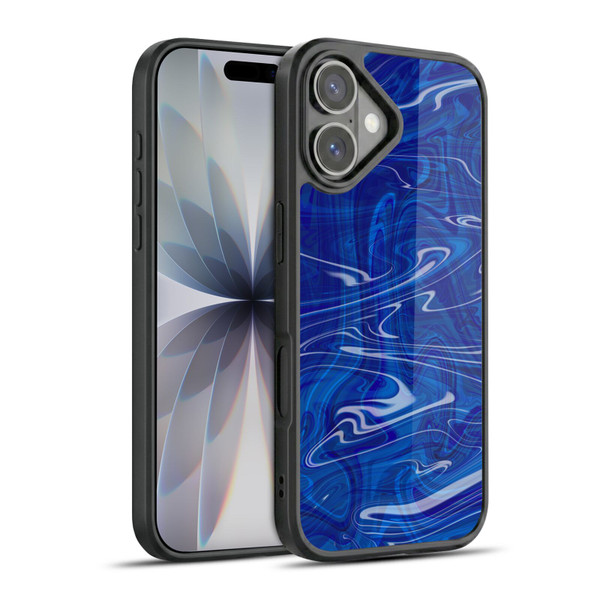 Suzan Lind Marble Dark Blue Gel Armour Case For Apple iPhone 17