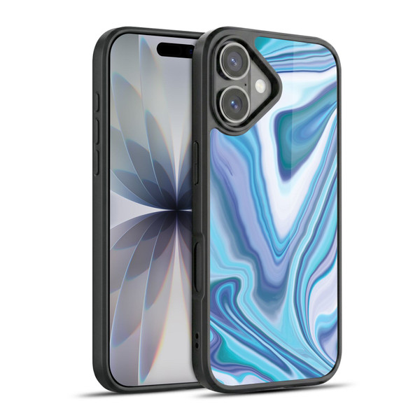 Suzan Lind Marble Dark Blue Pastel Gel Armour Case For Apple iPhone 17