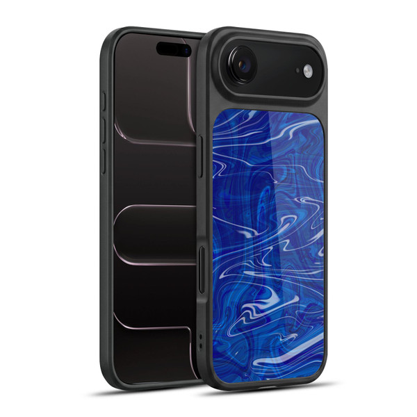 Suzan Lind Marble Dark Blue Gel Armour Case For Apple iPhone 17 Air