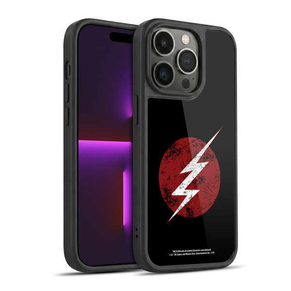 The Flash TV Series Logos Distressed Look Gel Armour Case For Apple iPhone 14 Pro