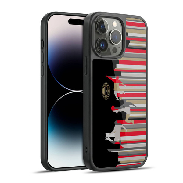 AC Milan Adults Silhouette Gel Armour Case For Apple iPhone 14 Pro Max