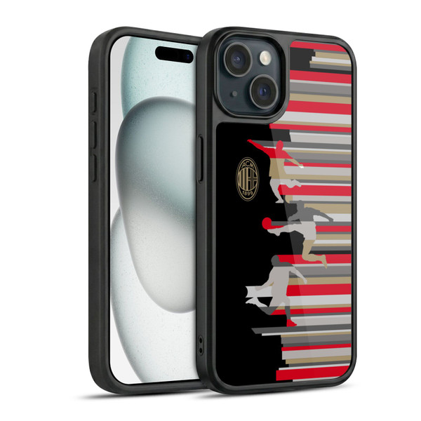 AC Milan Adults Silhouette Gel Armour Case For Apple iPhone 15