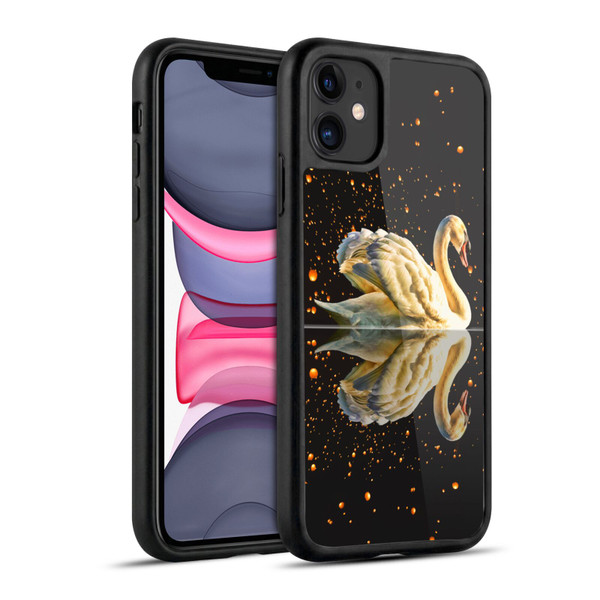 Dave Loblaw Animals Swan Lake Reflections Gel Armour Case For Apple iPhone 11