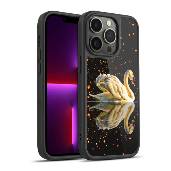 Dave Loblaw Animals Swan Lake Reflections Gel Armour Case For Apple iPhone 13 Pro