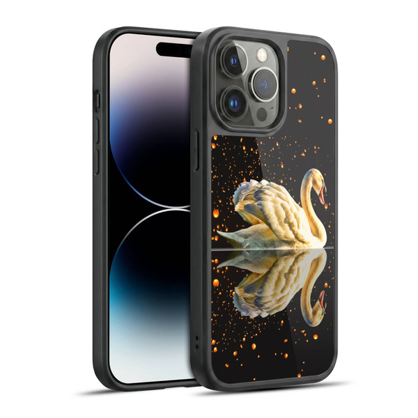 Dave Loblaw Animals Swan Lake Reflections Gel Armour Case For Apple iPhone 14 Pro Max