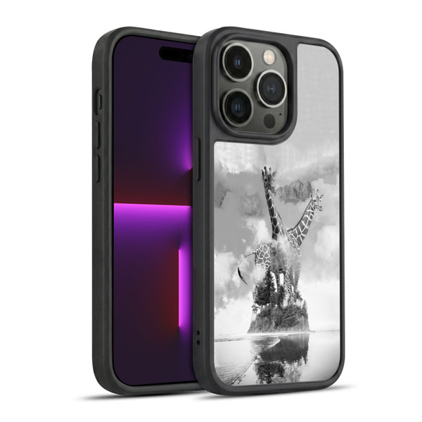 Dave Loblaw Animals Giraffe In The Mist Gel Armour Case For Apple iPhone 14 Pro