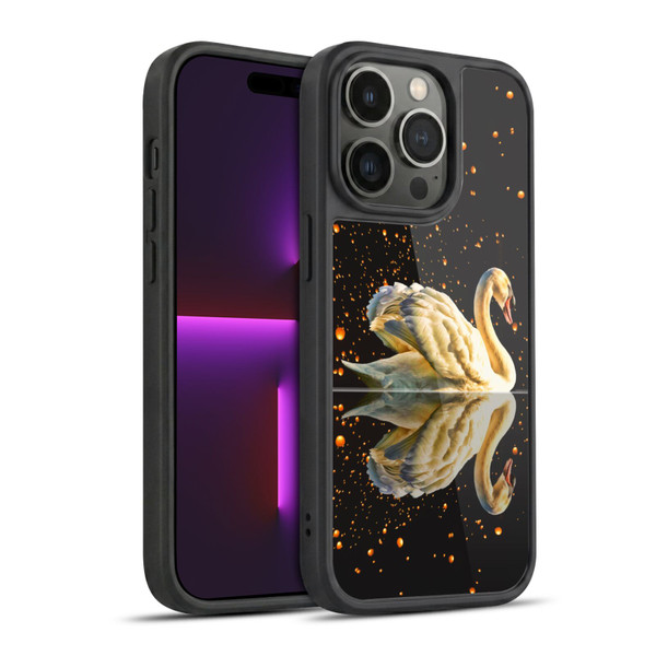 Dave Loblaw Animals Swan Lake Reflections Gel Armour Case For Apple iPhone 14 Pro