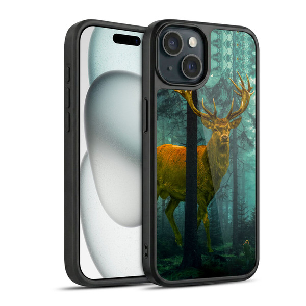 Dave Loblaw Animals Giant Forest Deer Gel Armour Case For Apple iPhone 15