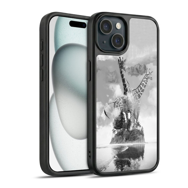 Dave Loblaw Animals Giraffe In The Mist Gel Armour Case For Apple iPhone 15