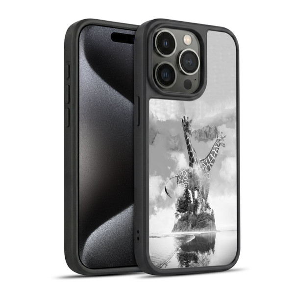 Dave Loblaw Animals Giraffe In The Mist Gel Armour Case For Apple iPhone 15 Pro