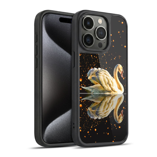 Dave Loblaw Animals Swan Lake Reflections Gel Armour Case For Apple iPhone 15 Pro