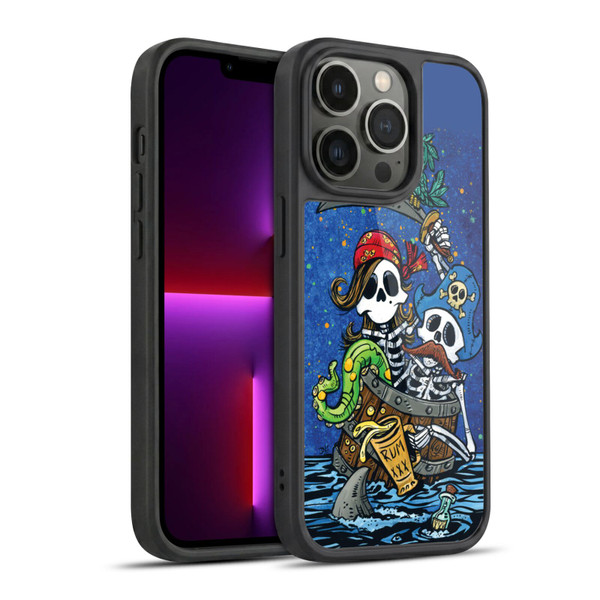 David Lozeau Colourful Art Pirate Couple Gel Armour Case For Apple iPhone 13 Pro