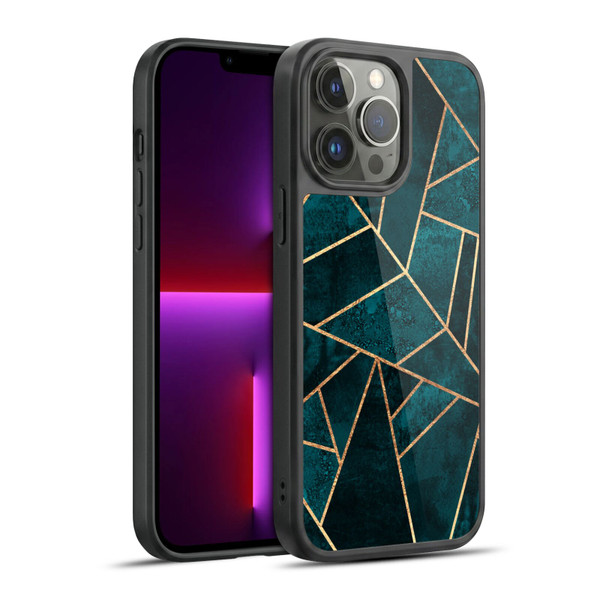 Elisabeth Fredriksson Sparkles Deep Teal Stone Gel Armour Case For Apple iPhone 13 Pro Max