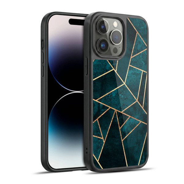 Elisabeth Fredriksson Sparkles Deep Teal Stone Gel Armour Case For Apple iPhone 14 Pro Max