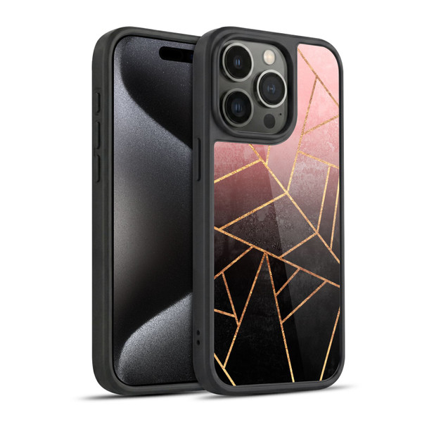 Elisabeth Fredriksson Sparkles Pink And Black Gel Armour Case For Apple iPhone 15 Pro