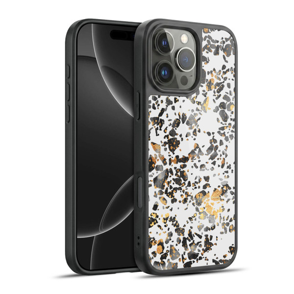 Elisabeth Fredriksson Sparkles Gold Speckled Terrazzo Gel Armour Case For Apple iPhone 16 Pro Max