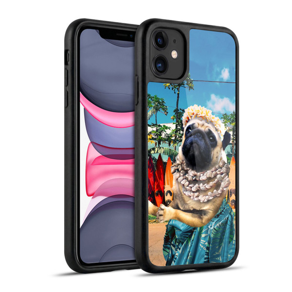 Random Galaxy Animals Aloha Hawaiian Pug Gel Armour Case For Apple iPhone 11