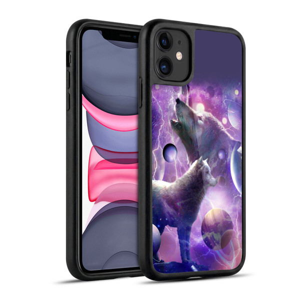 Random Galaxy Animals Cosmic Wolf Space Gel Armour Case For Apple iPhone 11