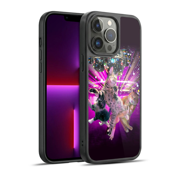 Random Galaxy Animals Disco Dancing Cat Gel Armour Case For Apple iPhone 13 Pro Max
