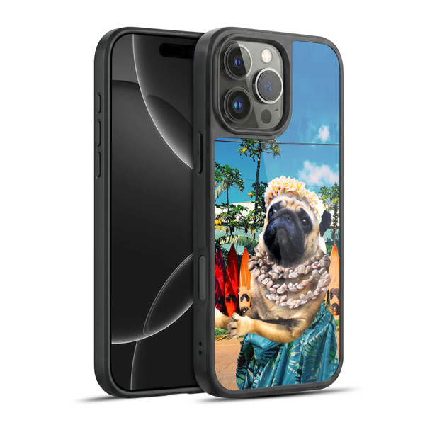 Random Galaxy Animals Aloha Hawaiian Pug Gel Armour Case For Apple iPhone 16 Pro Max