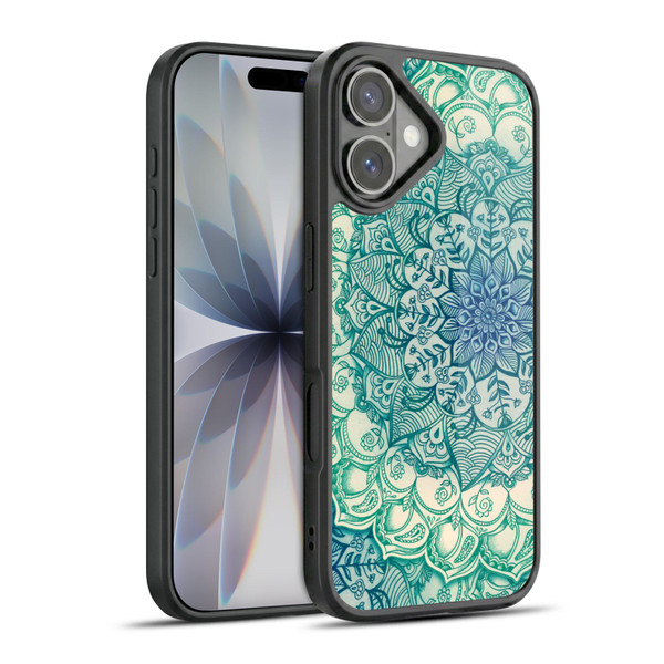 Micklyn Le Feuvre Mandala 3 Emerald Doodle Gel Armour Case For Apple iPhone 17