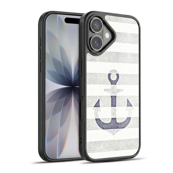 Monika Strigel Vintage Anchors White Gel Armour Case For Apple iPhone 17