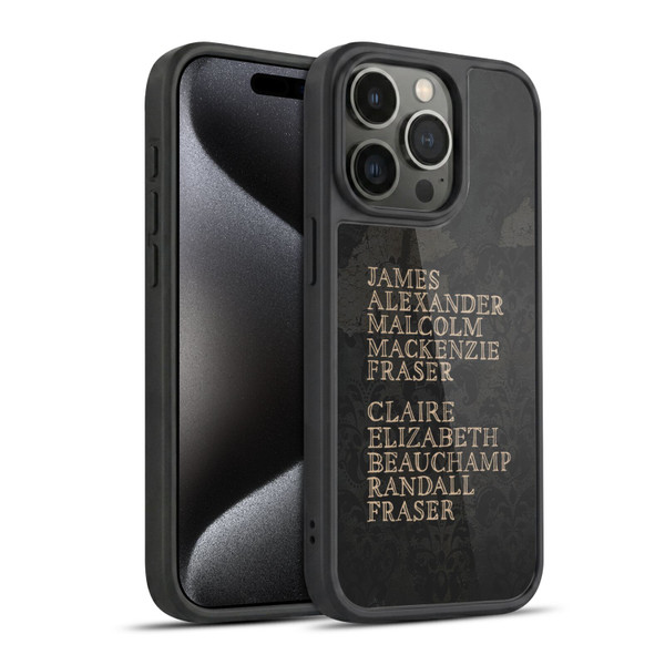 Outlander Graphics Names Gel Armour Case For Apple iPhone 15 Pro