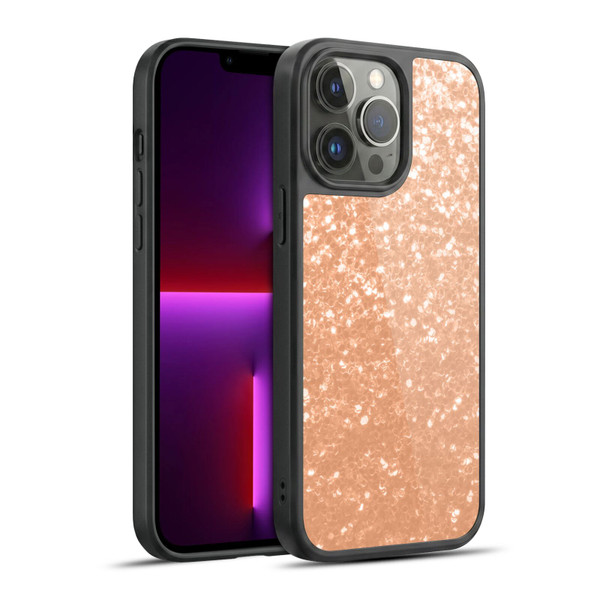 PLdesign Sparkle Prints Peach Gel Armour Case For Apple iPhone 13 Pro Max