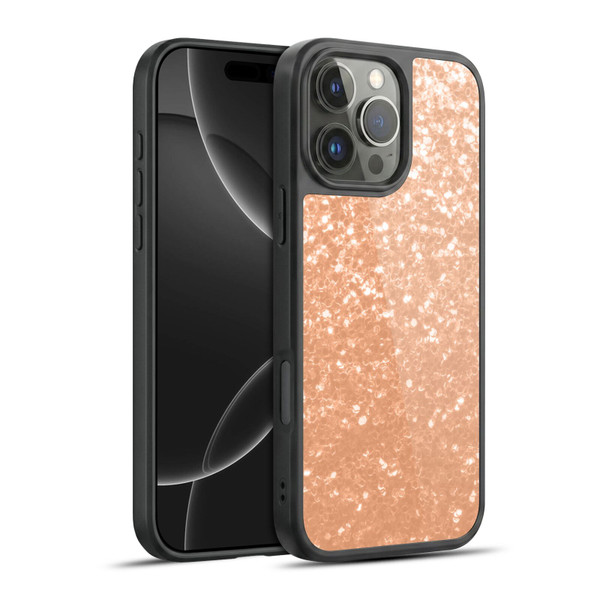 PLdesign Sparkle Prints Peach Gel Armour Case For Apple iPhone 16 Pro Max