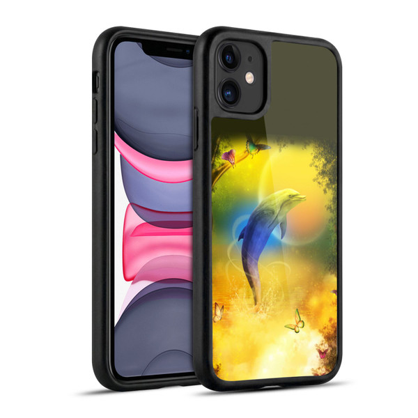Simone Gatterwe Dolphins Colorful Dolphin Gel Armour Case For Apple iPhone 11