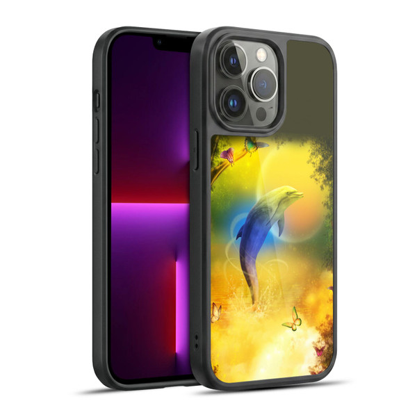Simone Gatterwe Dolphins Colorful Dolphin Gel Armour Case For Apple iPhone 13 Pro Max