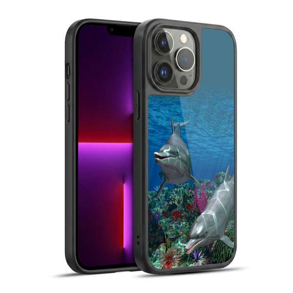 Simone Gatterwe Dolphins Twins Gel Armour Case For Apple iPhone 13 Pro Max