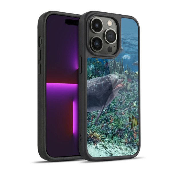 Simone Gatterwe Dolphins Reef Play Gel Armour Case For Apple iPhone 14 Pro