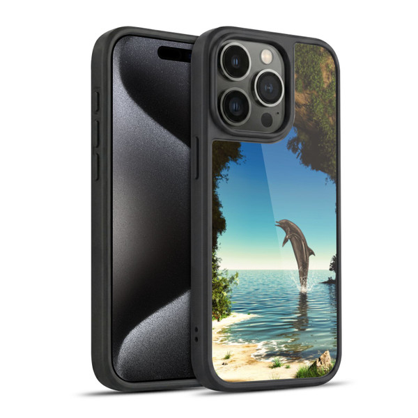 Simone Gatterwe Dolphins Hidden Cave Gel Armour Case For Apple iPhone 15 Pro