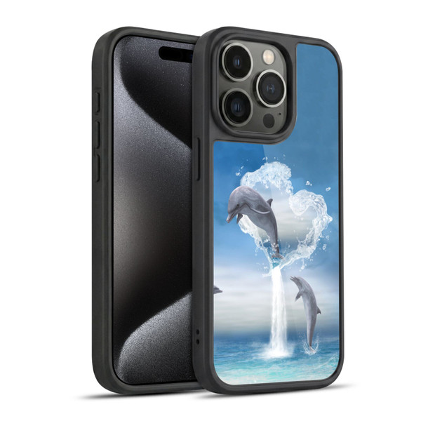 Simone Gatterwe Dolphins Lovers Gel Armour Case For Apple iPhone 15 Pro