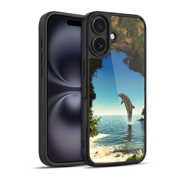 Simone Gatterwe Dolphins Hidden Cave Gel Armour Case For Apple iPhone 16