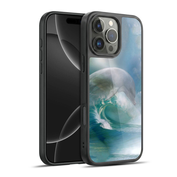 Simone Gatterwe Dolphins Ocean Waves Gel Armour Case For Apple iPhone 16 Pro Max