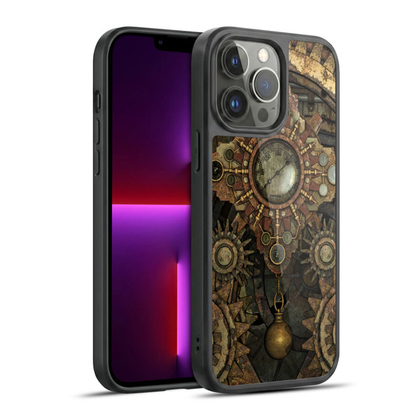 Simone Gatterwe Steampunk Rusty Vintage Gears Gel Armour Case For Apple iPhone 13 Pro Max