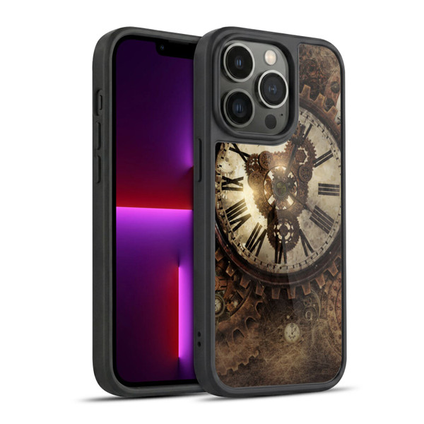 Simone Gatterwe Steampunk Vintage Clock Gel Armour Case For Apple iPhone 13 Pro