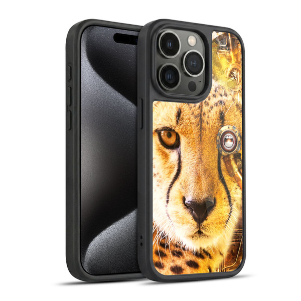 Simone Gatterwe Steampunk Cheetah Gel Armour Case For Apple iPhone 15 Pro