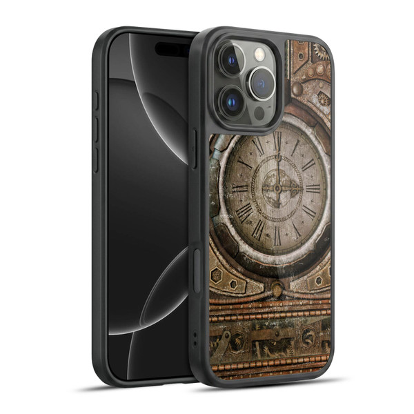Simone Gatterwe Steampunk Grunge Clock Gel Armour Case For Apple iPhone 16 Pro Max