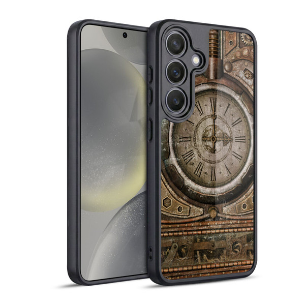 Simone Gatterwe Steampunk Grunge Clock Gel Armour Case For Samsung Galaxy S24 5G