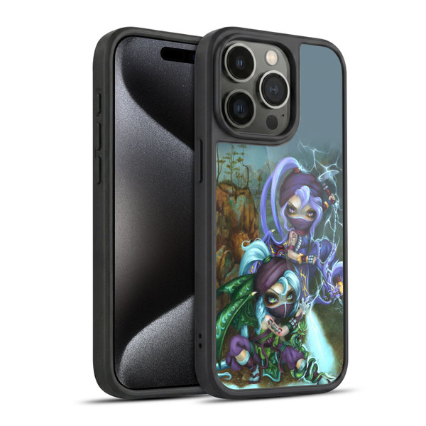 Strangeling Dragon Lightning Ninja Fairies Gel Armour Case For Apple iPhone 15 Pro